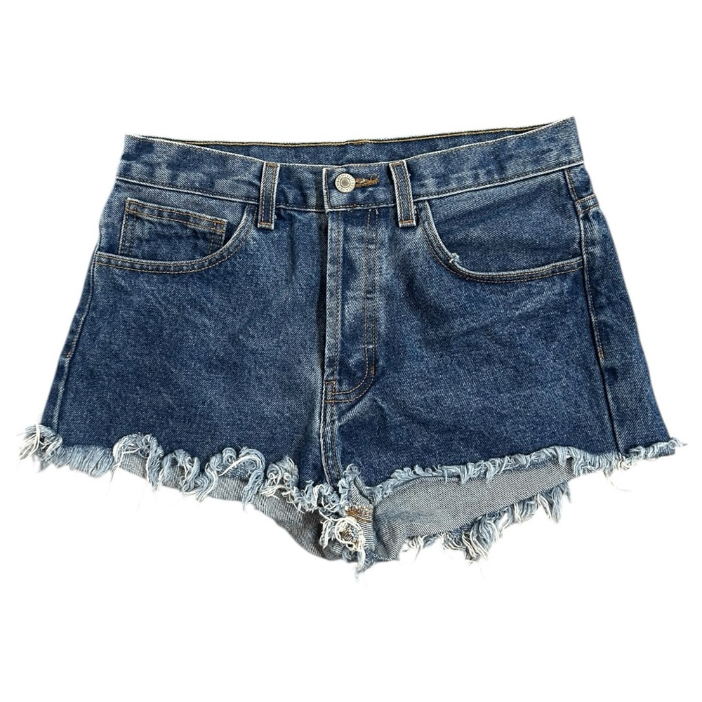 California John Galt Women’s Cut Off Button Fly High Rise Jean Shorts Sz M